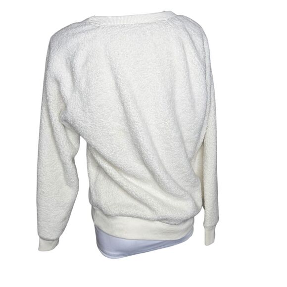 Aerie snow white faux sherpa sweater medium - Picture 10 of 11